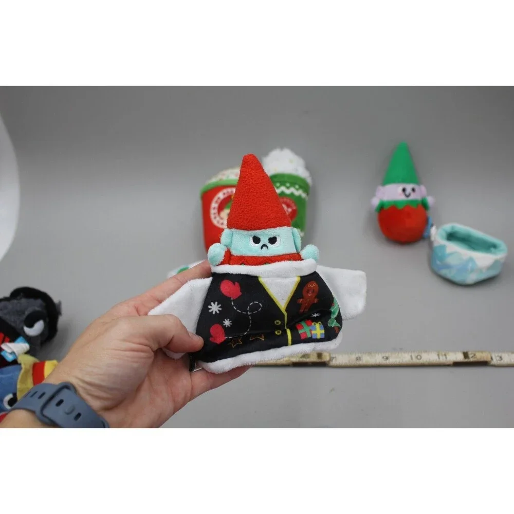 Bark Box Dog Toy Christmas Lot Of 7 Gnomes Candy Land  Coffee Lattes Shirt Small